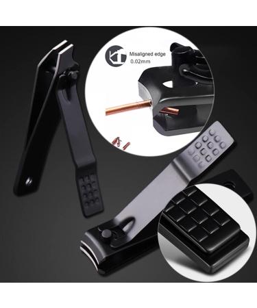 Rnitle Luxury 7-in-1 Manicure Set - Stainless Steel Nail Clipper & Pedicure Tools in Black PU Leather - Travel Beauty Kit - Buy Online on SooperMarket.com