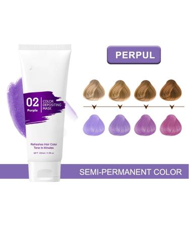 Purple Semi-Permanent Hair Dye & Color Refresh Mask - Instantly Refreshes Hair Color Tone - Buy Online on SooperMarket.com