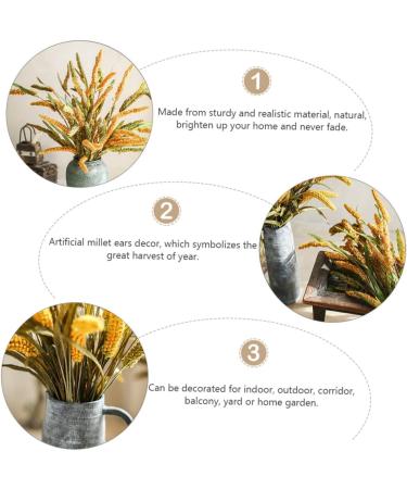 DECHOUS Simulated Ears of Corn Dry Flowers for Decoration Wheat Sheave Bundle Flower Fake Wheat Stalks Decoration for Home Decor for Home Artificial Plants Faux Plant Straw Manual Pu Golden 12X75CM - Buy Online on SooperMarket.com