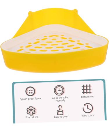 BELLIFFY Box Pet Potty Urinal Guinea Pig Bedding Rabbit Pet Pan Toilet Pet Litter Tray Bunny Toilet Abs White 24.5X18.5cm White - Buy Online on SooperMarket.com