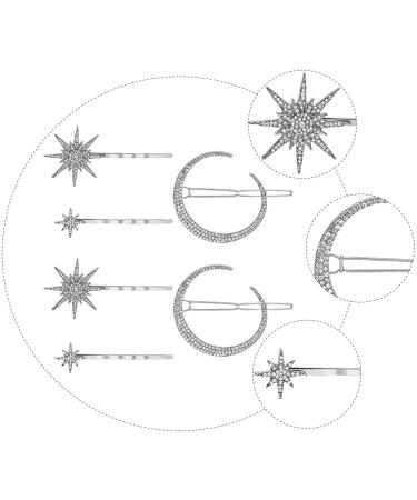 KALLORY Womens Stars and Moon Rhinestone Hair Clips - 6pcs Wedding Accessories - Buy Online on SooperMarket.com