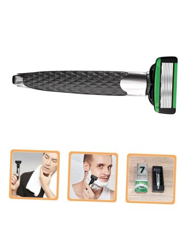 Professional Stainless Steel Men's Safety Razor Set - Short Handled Butterfly Open Beard & Eyebrow Trimmer for Precision Grooming - Buy Online on SooperMarket.com