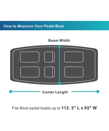 Explore Land Pedal Boat Cover - Waterproof Heavy Duty Outdoor 3 or 5 Person Paddle Boat Protector  Blue - Buy Online on SooperMarket.com