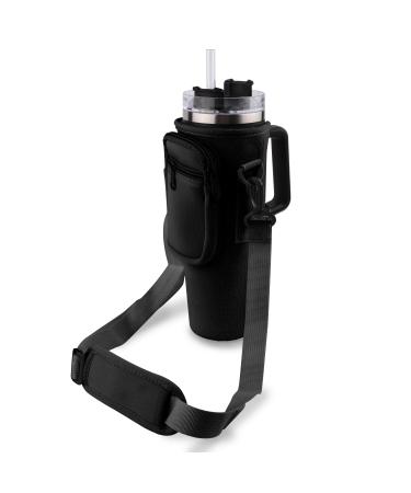 Peutier water bottle Sling for Stanley water bottle Sleeve with a bag of adjustable shoulder strap water bottle carrying bag compatible with Stanley 30/40oz Tumbler