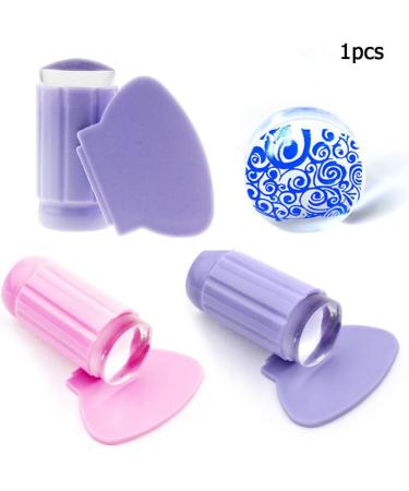 2.8cm Nail Art Transparent Stamp & Scraper Tool - Eco-Friendly Manicure Image Plate for Flawless Transfers - Buy Online on SooperMarket.com