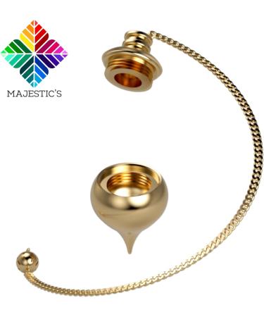 Esoteric Radiesthesia Pendulum Set - Gold Dripping Oracle & Witness Pendulum for Geobiology & Magnetizers | International Shipping Available - Buy Online on SooperMarket.com