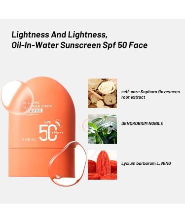 SPF50+ Sun Cream Face Moisturiser Brightening Serum For Face High Protection Against Uva & Uvb Face Suncream Sun Cream For All Skin Types Anti Aging&Skin Brightening Skin Barrier Repair 50g - Buy Online on SooperMarket.com