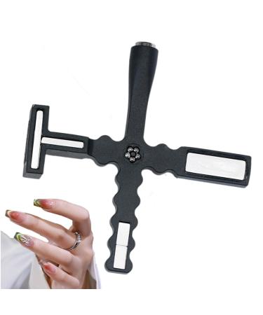 Cat Eye Magnet Tool Magnetic Nail Polish Magnet Wand - 5 in 1 Nail Design Tools for Cat Eye Gel Nail Polish Design Home Manicure Black