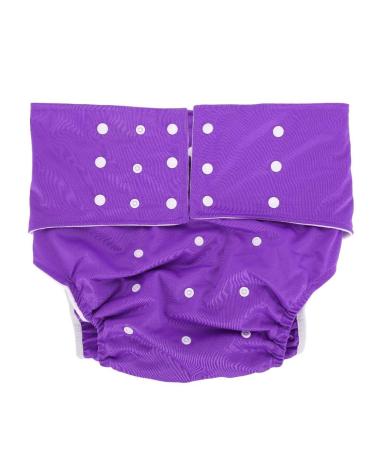 Diapers for adults - washable adjustable cloth diaper for incontinence care breathable diaper pants reusable exhaustive cloth diapers purple