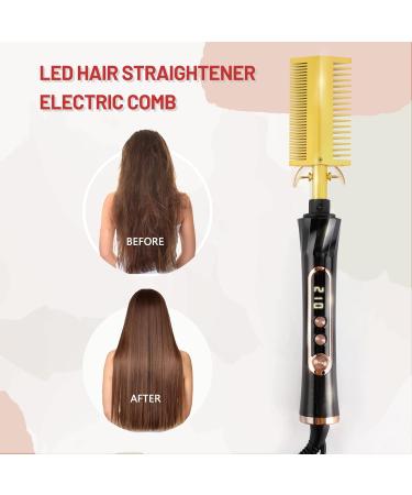 Ten-Tatent Electric Hot Comb Hair Straightener - Anti-Scald Double Sided Ceramic Beard & Hair Straightening Brush - Buy Online on SooperMarket.com