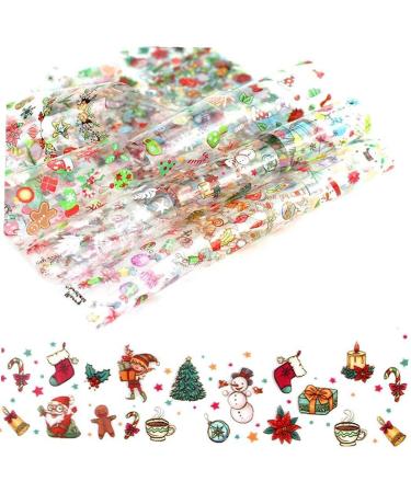 Christmas Nail Stickers Decals 3D Nail Art Stencils Designs Self Adhes TIP Nail Art Stickers Creat Design New Year Stickers Christmas Decor Practical - Buy Online on SooperMarket.com