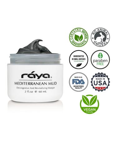 Raya Mediterranean Mud Masque | Revitalizing Facial & Body Treatment | Vitamins & Minerals for Dull Skin - International Shipping - Buy Online on SooperMarket.com
