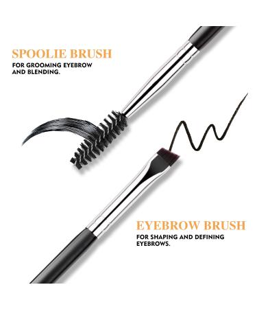 Beili Duo Eyebrow & Eye Brush Set - Precision Eyelash Mascara Brush for Flawless Makeup Application | 2pc BA18 - Buy Online on SooperMarket.com
