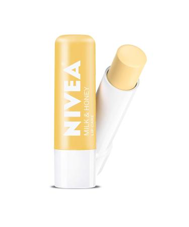 NIVEA Milk and Honey Lip Balm Stick with Shea Butter 4 Pack - 0.17 Oz Sticks - Buy Online on SooperMarket.com
