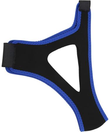Adjustable Breathable Anti-Snoring Chin Strap - Black with Blue Edge - Buy Online on SooperMarket.com