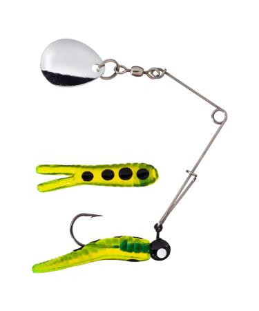 Berkley Johnson Beetle Spin Nickel Blade Chartreuse with Black Spots 2- Inch