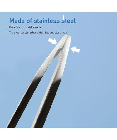 Eyebrow Tweezer Slant Pointed Precision Tweezers for Eyebrows and Ingrown Hair Removal Black Stainless Steel Portable Professional Eyebrows Trimming Tool for Women and Men - Buy Online on SooperMarket.com