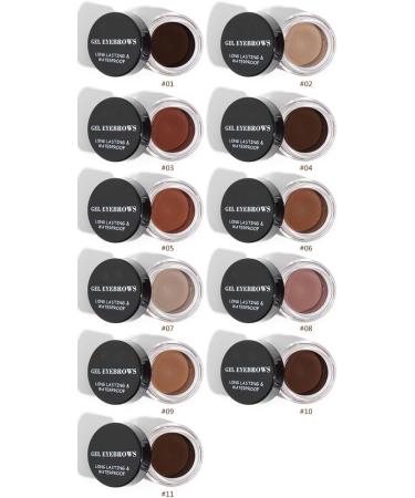 Colorful eyebrow cream waterproof three-dimensional stereotypes above the color eyebrows (11) - Buy Online on SooperMarket.com