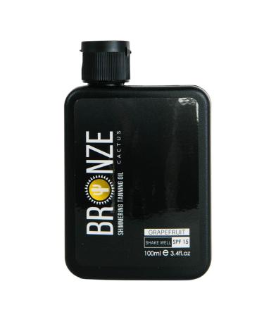 Grapefruit Tanning Oil with SPF15 Dermatologically Tested Vegan-Friendly Moisturizing Tanning Oil Broad Spectrum UVA/UVB Protection Paraben/Cruelty-Free 3.4fl.oz
