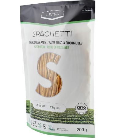 LIVIVA Organic Soybean Spaghetti Pasta (2 Pack 92 g Protein per Bag) High Protein Noodles Diabetic Friendly Keto Vegan Halal Kosher Non-GMO Nutritious Plant-Based Plant-Based Protein Pasta Ready-to-Eat in minutes Gluten Free Noodle - Buy Online on SooperMarket.com