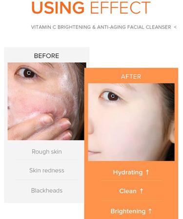 Vitamin C Facial Cleanser for Brightening & Hydrating | Gentle Face Wash for Dry & Sensitive Skin | Moisturizing Formula with Vitamin C for Natural Radiance - Buy Online on SooperMarket.com