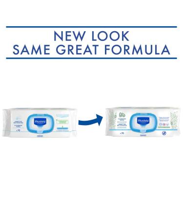 Mustela Baby Diaper Cleansing Wipes - 70 ct, Alcohol-Free, Hypoallergenic with Avocado & Aloe Vera - New Packaging - Buy Online on SooperMarket.com