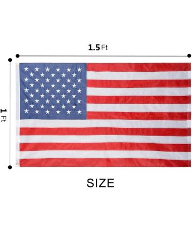 Yafeco 16x24 Inch Boat Flag - U.S. 50 Star Ensign Nautical American Flag with Sewn Stripes, Embroidered Stars, and Brass Grommets - Buy Online on SooperMarket.com