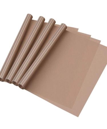 Selizo 4 Pack Teflon Sheet for Heat Press Non-Stick Craft Mat Teflon Heat Transfer Press Sheet for T Shirt Press Machine (12 x 16)