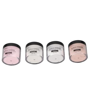 Long Lasting Nail Carving Powder 4 Colors 2.1oz for Manicure 3D Nail Extension Carving Powder with Strong Adhesion DIY Nail