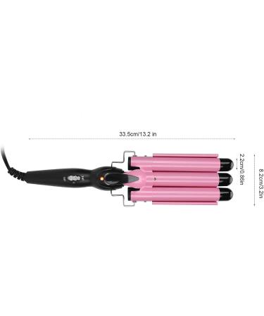 3 Barrel Curling Iron Wand Adjustable Hair Curler Waver Crimper 110V 240V Fast Heating Easy Temperature Adjustment Hair Styling Suitable for Wavy Hairstyles (22mm) - Buy Online on SooperMarket.com