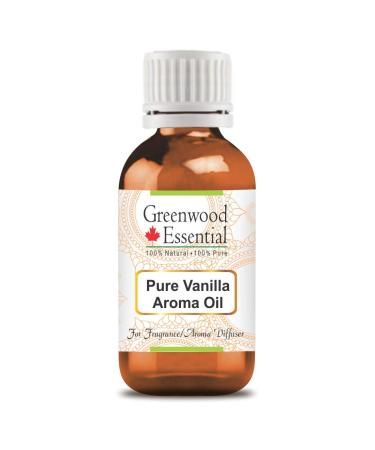 Greenwood essential natural vanilla aroma oil (suitible for aroma diffuser) 100% natural therapeutic quality 15ml (0.50 oz) 15 ml (1 Pack)