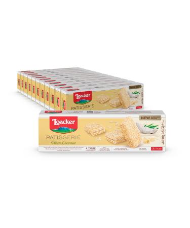 Loacker Patisserie White Coconut Wafers - Delicious White Chocolate Wafers With Coconut Cream - Mouth-Filling Consistency - Sweet Gift for Everyone - 12 x 100 grams