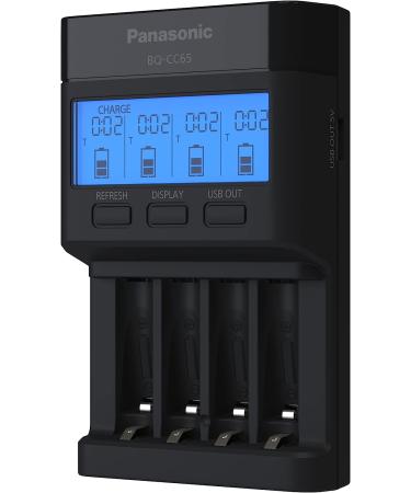Panasonic BQ-CC65AKBBA Eneloop Pro Charger with USB Port - Black - Buy Online on SooperMarket.com