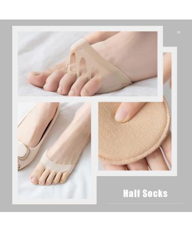DOITOOL Womens 20 Pairs Cushion Honeycomb Metatarsalgia Socks - Invisible Half Toe Separator Non-Slip Sandals - Buy Online on SooperMarket.com