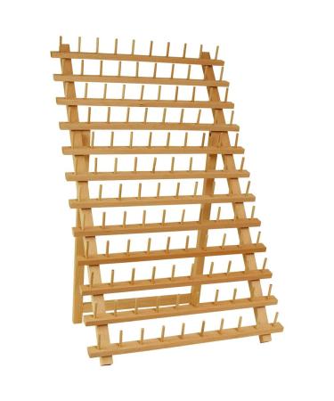 BAENRCY 120-Spools Wooden Thread Holder Sewing and Embroidery Thread Rack and Organizer Thread Rack for Sewing
