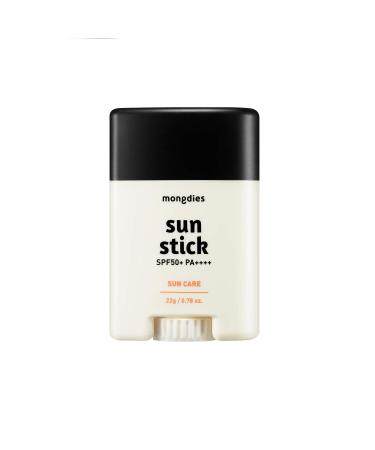 Mongdies Sun Stick SPF 50+ PA++++ 22g -Non-chemical Non-Sticky No White Cast Light-Weight inorganic I EWG green ingredients I Derma Test Excellent I Travel-Friendly Use from 6 month Baby to Adult