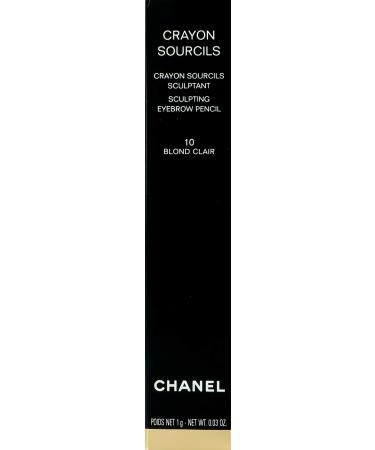 Chanel Crayon Sourcils Sculpting Eyebrow Pencil #10 Blond Clair 0.03 Ounce Blond Clair 1 Count (Pack of 1)