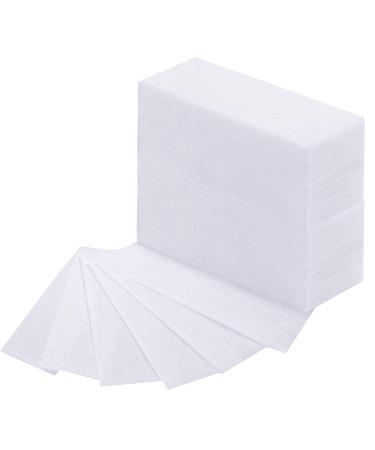 400 Pieces Non Woven Wax Paper Strips Facial and Body Hair Removal Waxing Strips Epilating Wax Strip Paper, 1.5 x 3.94 Inches (White)