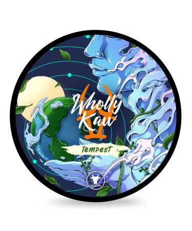 Tempest Tallow Shaving Soap. Enriched with Donkey Milk Water Buffalo Milk Whey Proteins Omega 3 Omega 6 Hops Extract. Mix of Ozone Rain Sea Weed and Dirt