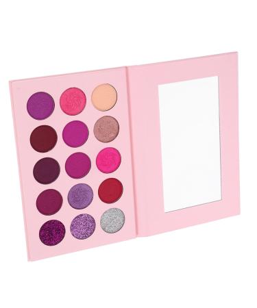 Mikinona 15 Colorful Eyeshadow Glitter Eyeshadow Woman Eyeshadow Compact Makeup Palette Purple