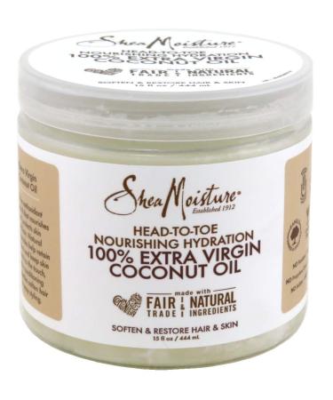 SheaMoisture 100% Extra Virgin Coconut Oil - Head-To-Toe Nourishing Hydration 15 fl oz - Buy Online on SooperMarket.com