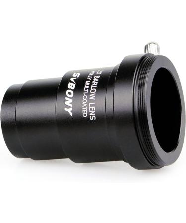 SVBONY 2X 1.25 Metal Barlow Lens with M42x0.75 Camera Connect Interface - Telescope Accessory for Astrophotography - Buy Online on SooperMarket.com