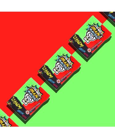 Sour Candy Gift Box by Brain Blasterz | Assorted Hard and Chewy Sour Treats | Perfect Halloween Sweets | Apple, Strawberry, Lemon, Cola Flavors - Buy Online on SooperMarket.com