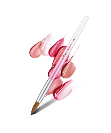 Acrylic brush for nails Aokitec Sable Kolinsky nail brush # 22 Suitable for the professional acrylic brush for nails wood nail art brush for acrylic use manicure tool 22 # pink