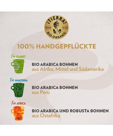 Buy Lavazza Tierra Organic Coffee Beans - 1500g (3 Packs) | Hand-Picked Fair Trade Coffee from Africa & Amazonia - Buy Online on SooperMarket.com