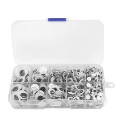Googly Eyes for Crafts,450 Pcs Black Wiggle Googly Eyes with Self-Adhesive, 6mm 8mm 10 mm 12mm 15mm Mixed Packaging Black Mix