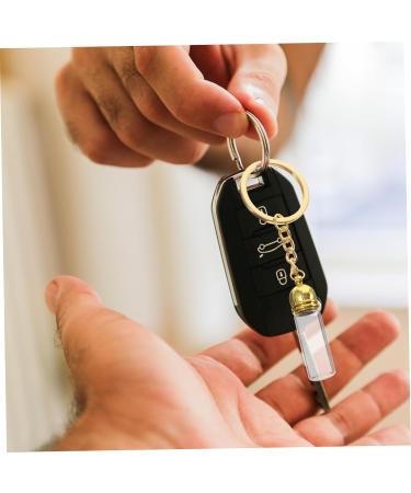 Mini Refillable Glass Bottle Pendant Perfume Keychain - Travel-Friendly Zinc Alloy Key Fob - Buy Online on SooperMarket.com