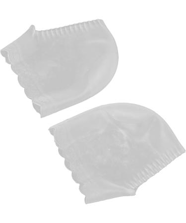 Silicone Jersey Socks for Achilles Tendon Relief | Pain-Relieving Elastic Foot Care - Anti-Cracking Purple & White - Buy Online on SooperMarket.com