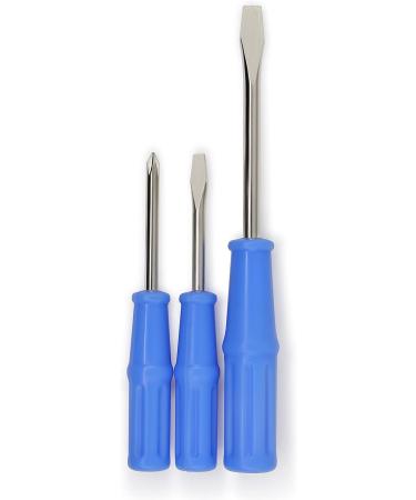 Dritz Screwdriver Set - 2 Flat, 1 Phillips Head, Assorted Sizes - Blue - Buy Online on SooperMarket.com