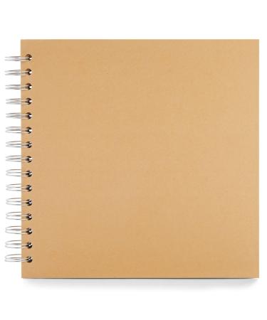 80 Pages Hardcover Kraft Scrapbook Albums  Blank Journal for Scrapbooking (8x8 Inches)